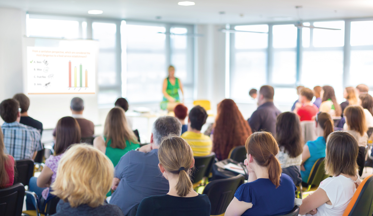 Employee training with a TurningPoint slide